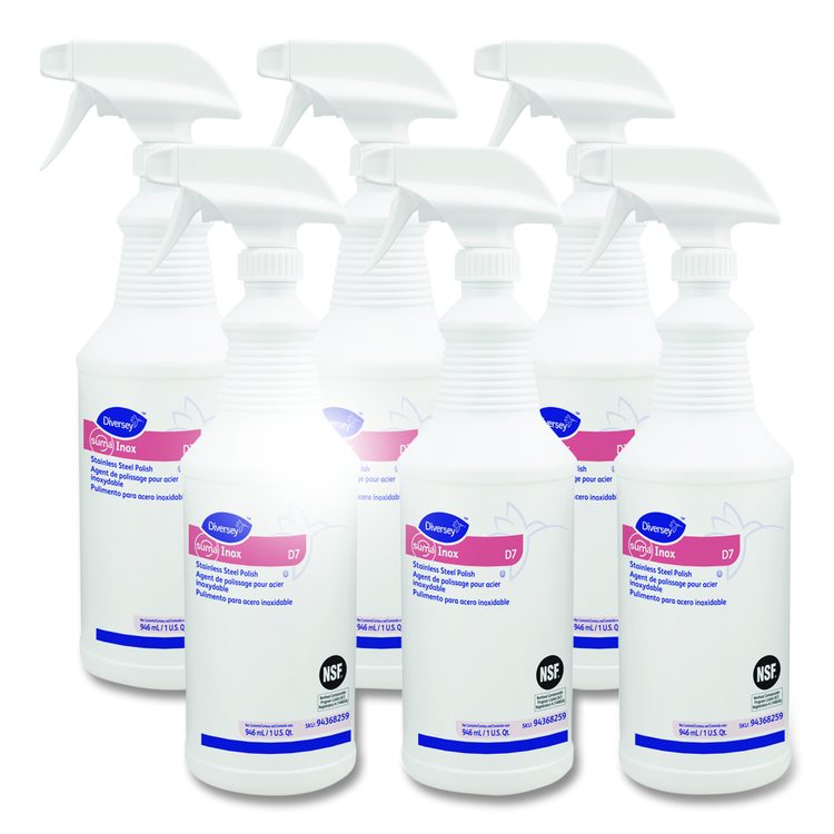 Suma Inox D7, 32 oz Spray Bottle, 6/Carton