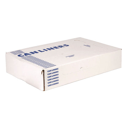 Linear Low-Density Can Liners, 33 gal, 1 mil, 33" x 45", Clear, Flat Pack, 200/Carton