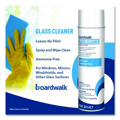 Heavy-Duty Glass Cleaner, Sweet Scent, 19 oz, Aerosol Spray
