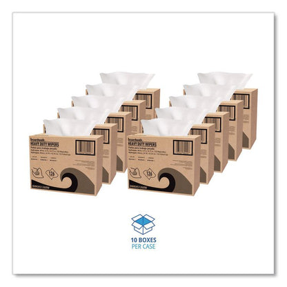 Hydrospun Wipers, 1-Ply, 9.75 x 16.75, White, 126/Box, 10 Boxes/Carton