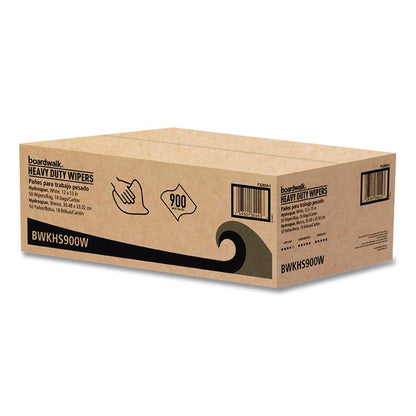 Hydrospun Wipers, 1-Ply, 12 x 13, White, 50/Bag, 18 Bags/Carton