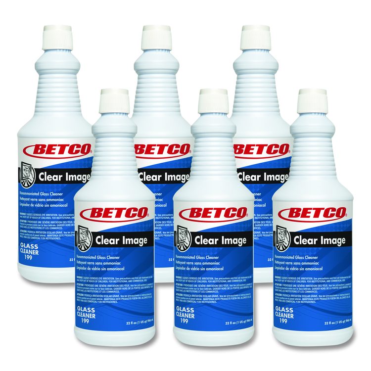 Clear Image Glass and Surface Cleaner, 32 oz Bottle, 6/Carton