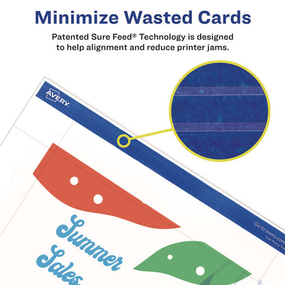 Printable Postcards, Inkjet, 80 lb, 4 x 6, Matte White, 100 Cards, 2 Cards/Sheet, 50 Sheets/Box