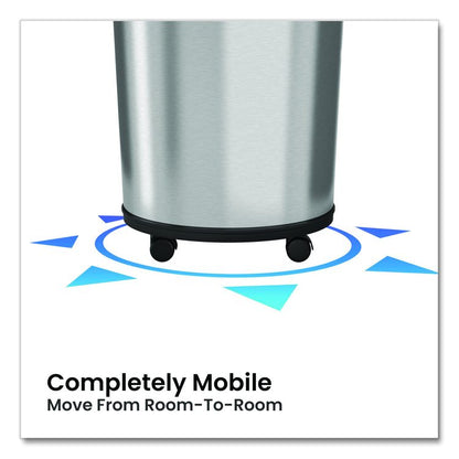 Extra-Large Sensor Trash Can with Wheels, 18 gal, Plastic/Stainless Steel
