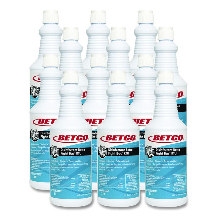 Fight Bac RTU Disinfectant, Citrus Floral Scent, 32 oz Spray Bottle, 12/Carton