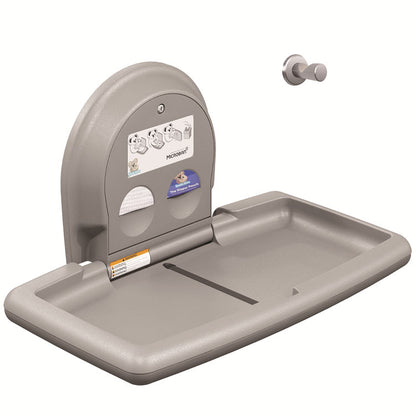 Horizontal Baby Changing Station, 35.94 x 20.75, Gray