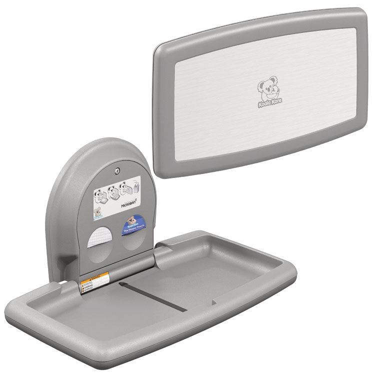Horizontal Baby Changing Station, 35.94 x 20.75, Gray