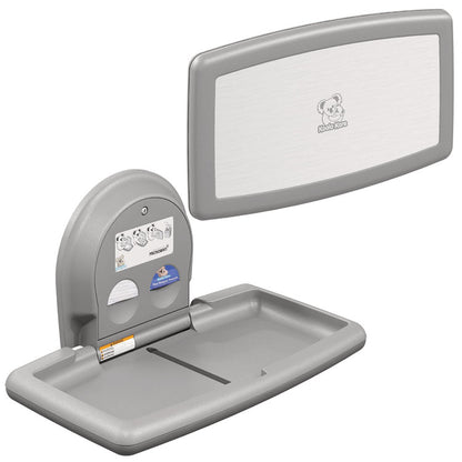 Horizontal Baby Changing Station, 35.94 x 20.75, Gray