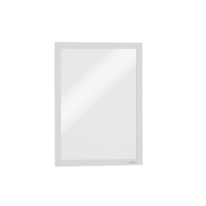 Infoframe DURAFRAME Self Adhesive Double Sided Sign Holder, 9.5 x 12, White Frame, 2/Pack