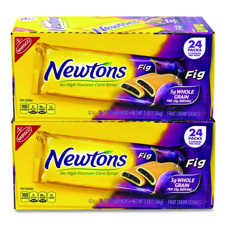 Fig Newtons, 2 oz Pack, 2 Cookies/Pack, 24 Packs/Box