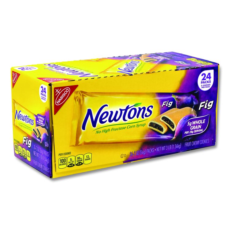 Fig Newtons, 2 oz Pack, 2 Cookies/Pack, 24 Packs/Box