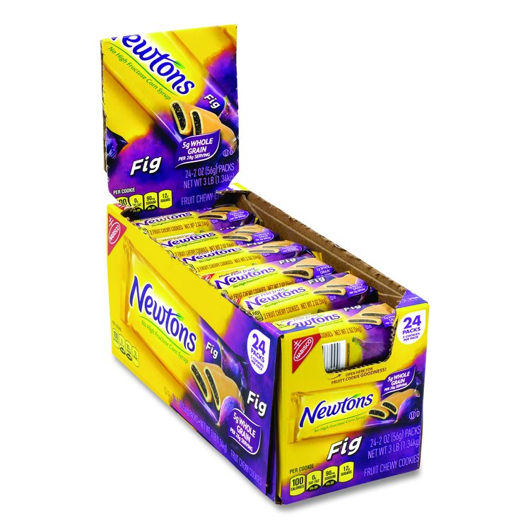 Fig Newtons, 2 oz Pack, 2 Cookies/Pack, 24 Packs/Box