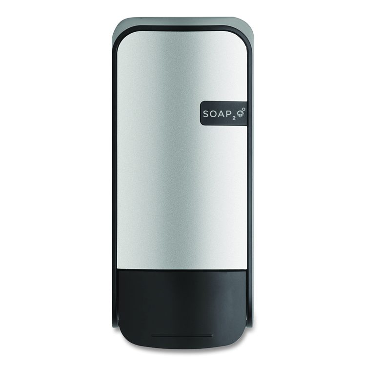 Wall-Mounted Dispenser, 1,000 mL, 5 x 5 x 11, Black/Faux Stainless Steel