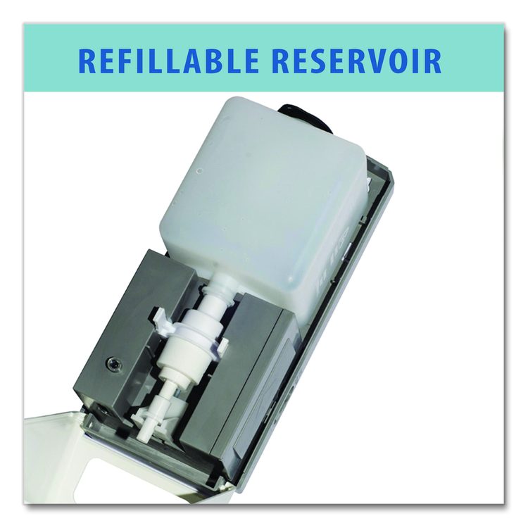 Sanitizer Dispenser, 1,000 mL, 13 x 11.5 x 63, Silver