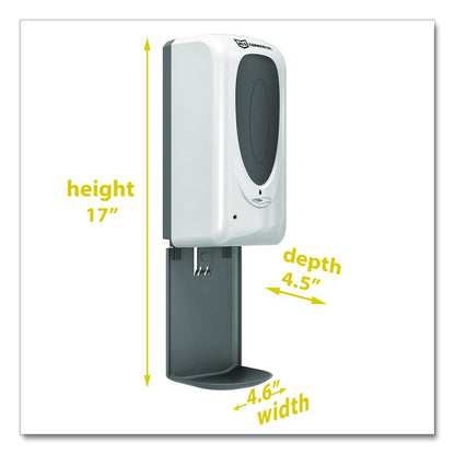 Sanitizer Dispenser, 4.6 x 4.5 x 17, Silver