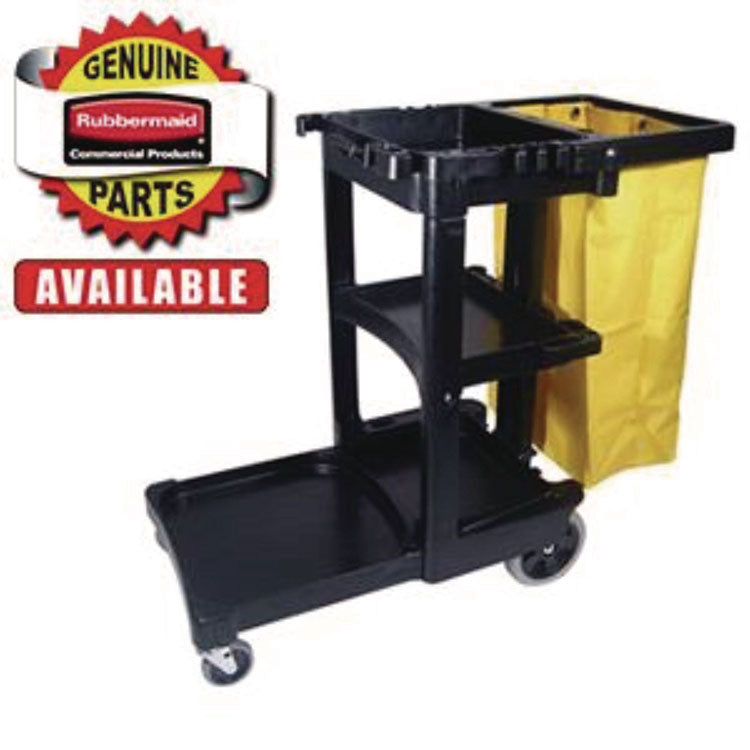 Wheel/Axle Parts for 6173 Janitor Cart 2000, (2) 8" Wheels, Black/Gray