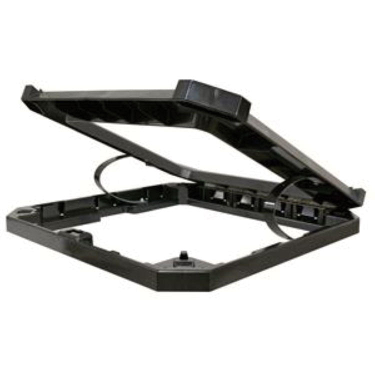 Stationary/Moving Collar for Container, Square, 26.25 x 26.25 x 4, Black