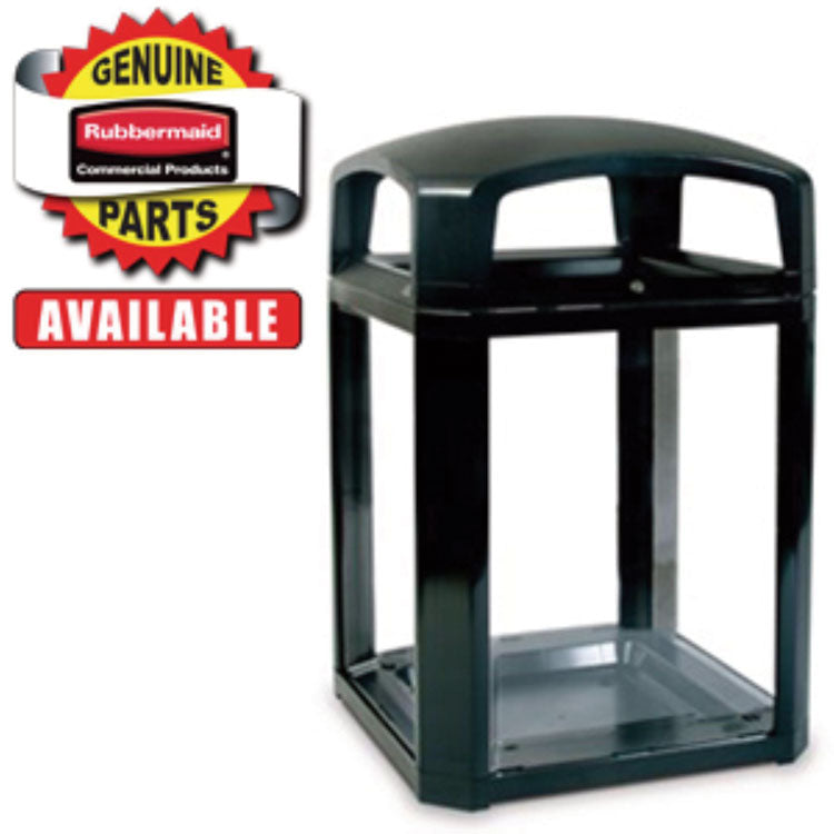 Stationary/Moving Collar for Container, Square, 26.25 x 26.25 x 4, Black