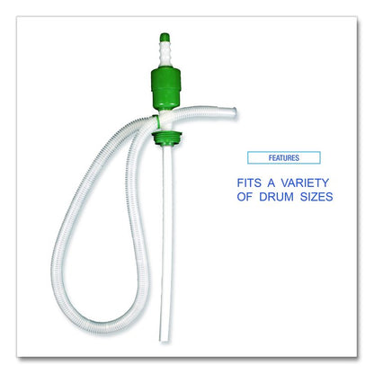 Drum Pump, 5 gpm, Plastic, 46" Tall, Clear