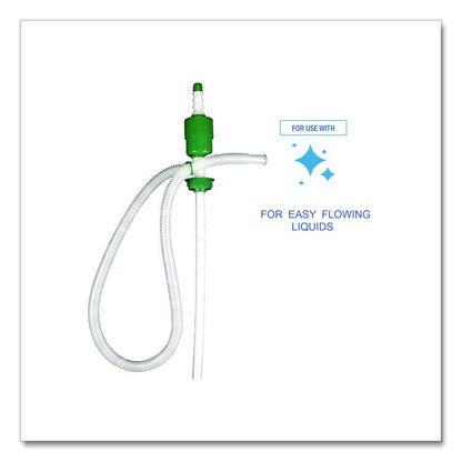 Drum Pump, 5 gpm, Plastic, 46" Tall, Clear