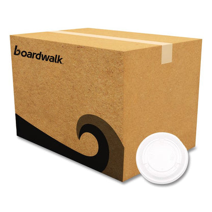 Souffle/Portion Cup Lids, Fits 3.25 oz to 5.5 oz Portion Cups, Plastic, Clear, 2,500/Carton
