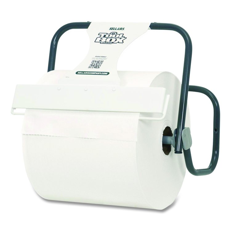 TOOLBOX Z300 Wipers, 1-Ply, 12.5 x 12, White, 950 Sheets/Roll