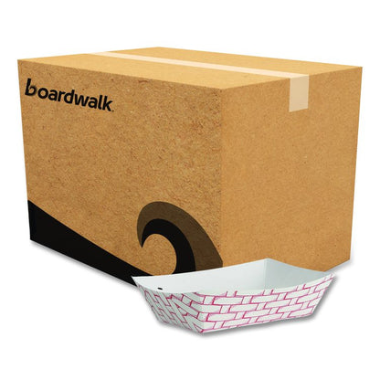 Paper Food Baskets, 0.25 lb Capacity, 2.69 x 4 x 1.05, Red/White, 1,000/Carton