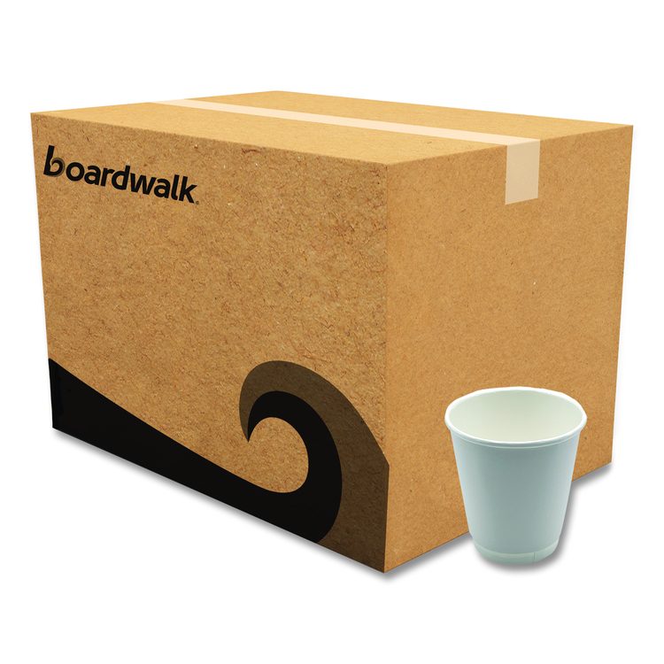 Paper Hot Cups, Double-Walled, 10 oz, White, 500/Carton