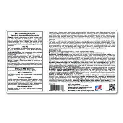 AF315 Disinfectant Cleaner, Citrus Floral Scent, 1 gal Bottle, 4/Carton