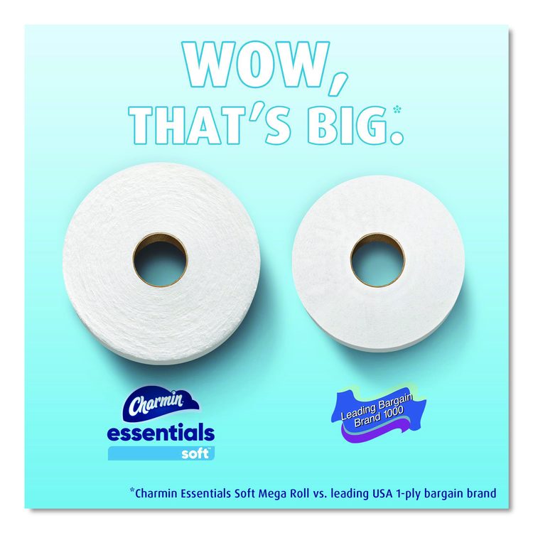 Essentials Soft Bathroom Tissue, Septic Safe, 2-Ply, White, 330 Sheets/Roll, 12 Rolls/Pack, 4 Packs/Carton