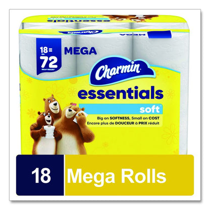 Essentials Soft Bathroom Tissue, Septic Safe, 2-Ply, White, 330 Sheets/Roll, 18 Rolls/Carton