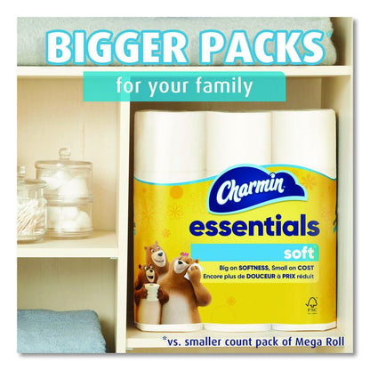 Essentials Soft Bathroom Tissue, Septic Safe, 2-Ply, White, 330 Sheets/Roll, 18 Rolls/Carton