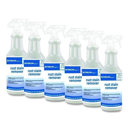 Rust Stain Remover, Unscented, 32 oz Spray Bottle, 6/Carton