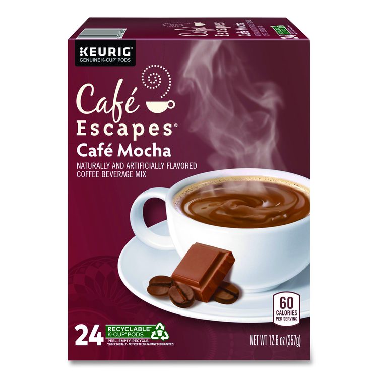 Cafe Escapes Mocha K-Cups, 24/Box
