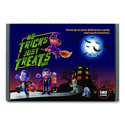 No Tricks Just Treats Halloween Box, Assorted Varieties, 140 Count