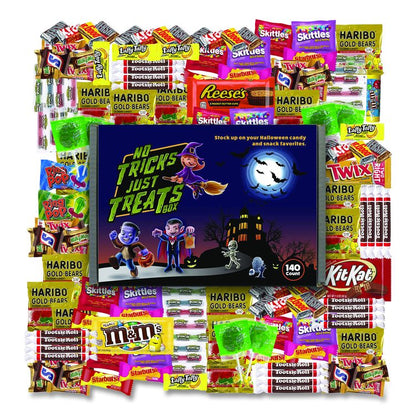 No Tricks Just Treats Halloween Box, Assorted Varieties, 140 Count