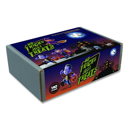 No Tricks Just Treats Halloween Box, Assorted Varieties, 140 Count