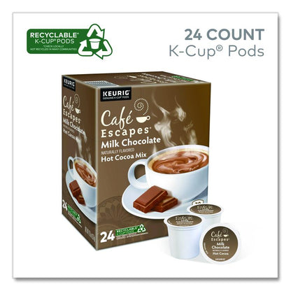 Cafe Escapes Milk Chocolate Hot Cocoa K-Cups, 24/Box