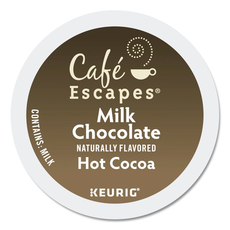Cafe Escapes Milk Chocolate Hot Cocoa K-Cups, 24/Box