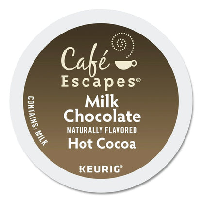 Cafe Escapes Milk Chocolate Hot Cocoa K-Cups, 24/Box
