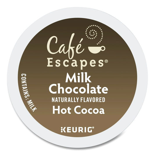 Cafe Escapes Milk Chocolate Hot Cocoa K-Cups, 96/Carton