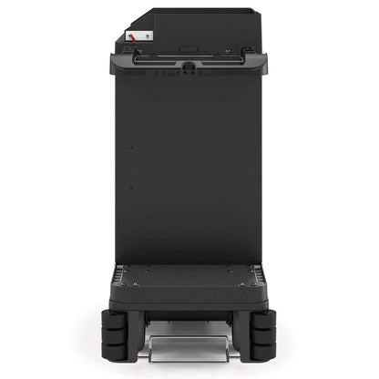 Premium Housekeeping Cart, Plastic, 1 Shelf, 24 x 62.13 x 49.75, Black
