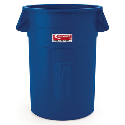 Utility Trash Can, 56.9 gal, Plastic, Blue