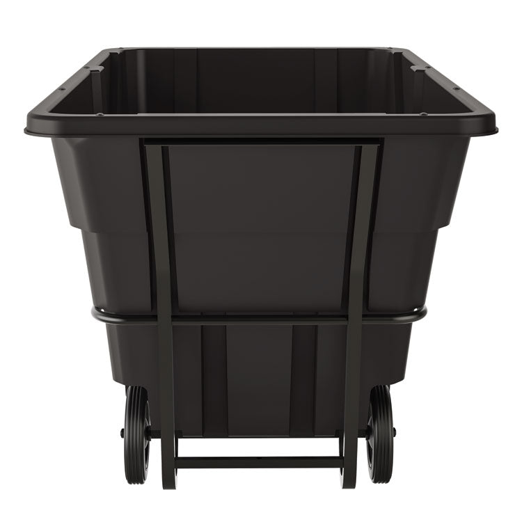 2 cu yd Standard Duty Tilt Truck, Forkliftable Frame, 1,400 lb Capacity, Black