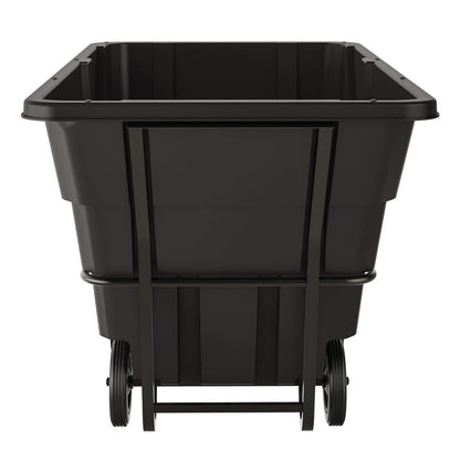 2 cu yd Standard Duty Tilt Truck, Forkliftable Frame, 1,400 lb Capacity, Black