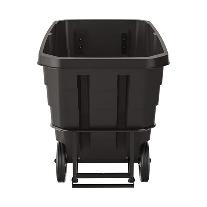 1 cu yd Standard Duty Tilt Truck, Forkliftable Frame, 1,300 lb Capacity, Black