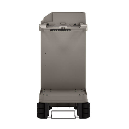 Partially Assembled Premium Housekeeping Cart, Plastic, 1 Shelf, 24 x 62.13 x 49.75, Platinum