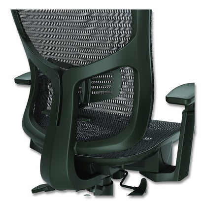 Alera Hollins Ergonomic Mesh Swivel Task Chair, Supports Up to 275lb, 18.57 to 22.54 Seat Height, Black Seat/Back, Black Base