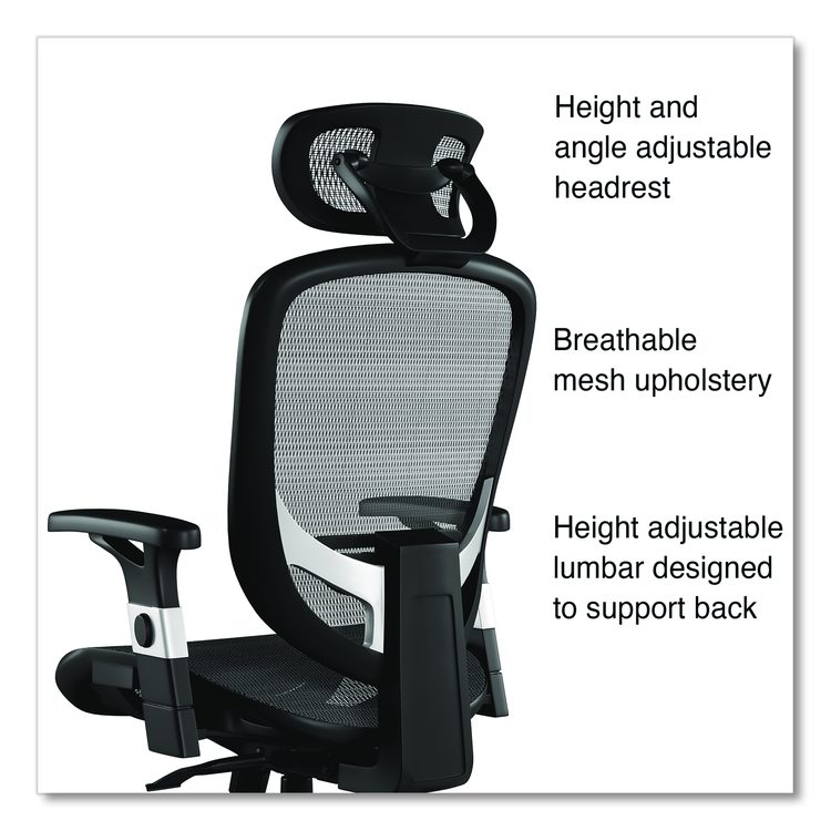 Alera Minerva Ergonomic Mesh Swivel Task Chair, Supports Up to 275lb, 17.24 to 20.98 Seat Height, Gray Seat/Back, Silver Base