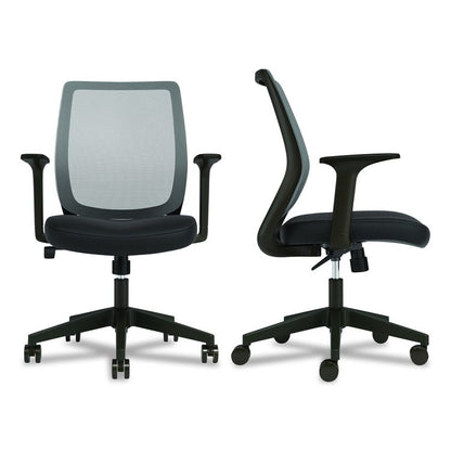 Alera Wessex Ergonomic Fabric Mesh Swivel Task Chair, Supports Up to 275lbs, 17.09 to 20.83 Seat Height, Black Seat/Back/Base